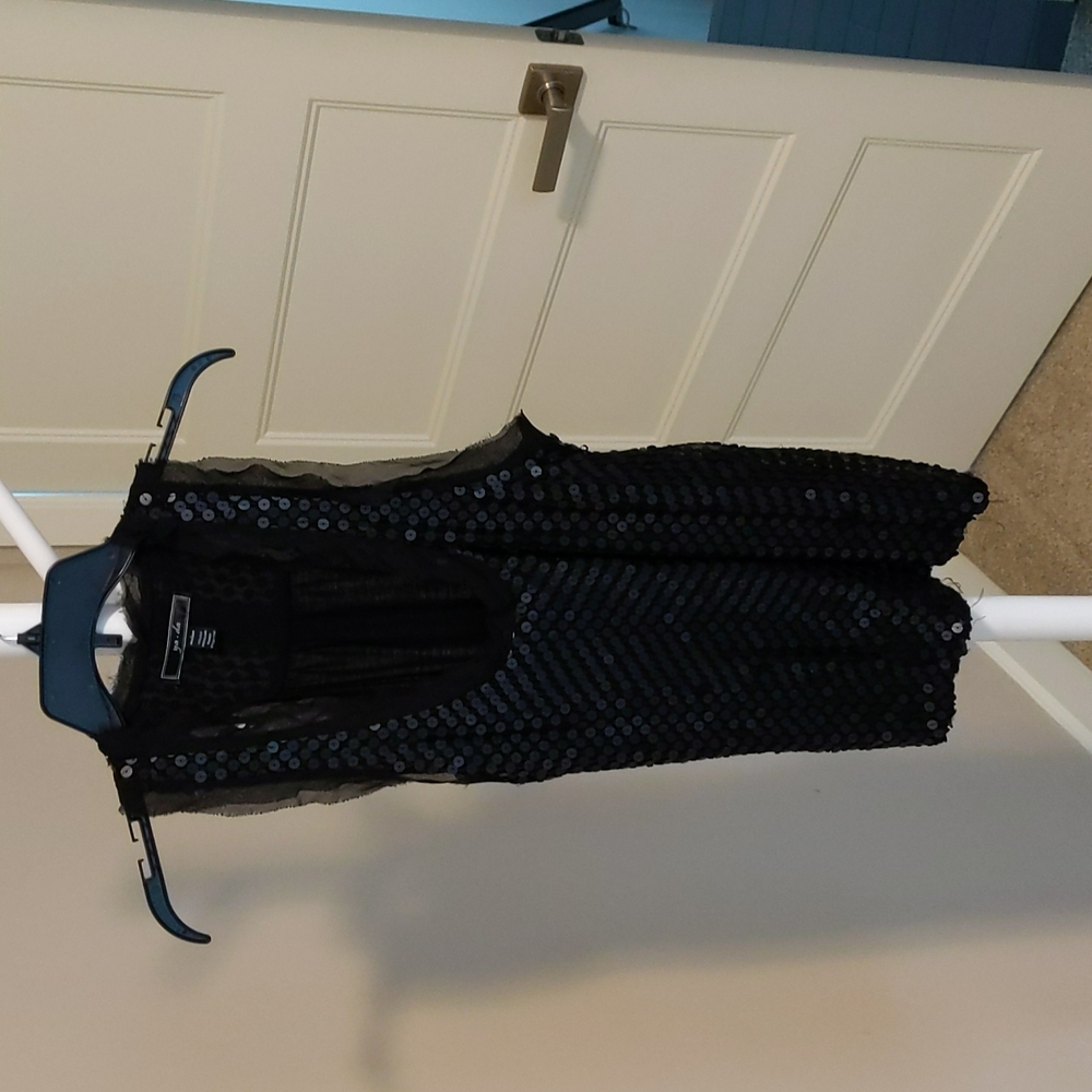 Black sequin tank, size medium